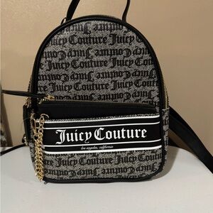 Juicy Couture Monogram Black and Gray Backpack